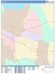 Sunnyvale Wall Map Color Cast Style