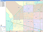 Sunrise  Wall Map Color Cast Style