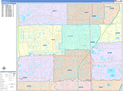 Tamarac  Wall Map Color Cast Style