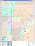 Thornton  Wall Map Color Cast Style