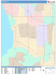 Torrance  Wall Map Color Cast Style