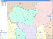 Towson  Wall Map Color Cast Style