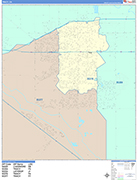 Tracy  Wall Map Color Cast Style