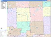 Troy  Wall Map Color Cast Style