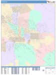 Tucson  Wall Map Color Cast Style