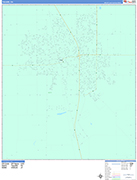 Tulare  Wall Map Color Cast Style