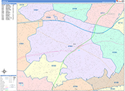 Union  Wall Map Color Cast Style