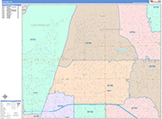 Upland  Wall Map Color Cast Style