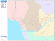 Ventura Wall Map Color Cast Style