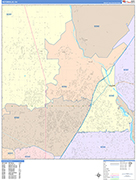 Victorville  Wall Map Color Cast Style