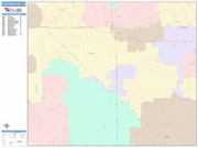 Westminster Wall Map Color Cast Style