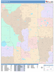 Westminster  Wall Map Color Cast Style