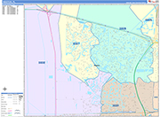 Weston  Wall Map Color Cast Style