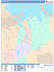 Weymouth  Wall Map Color Cast Style