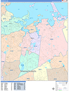 Weymouth  Wall Map Color Cast Style