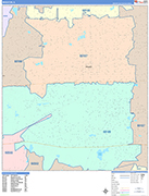 Wheaton  Wall Map Color Cast Style