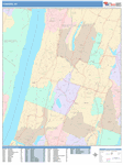 Yonkers  Wall Map Color Cast Style