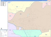 Yucaipa  Wall Map Color Cast Style