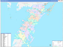 Accomack County Wall Map Color Cast Style