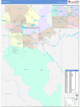 Ada County Wall Map Color Cast Style