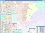 Adams Wall Map Color Cast Style