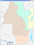 Adams Wall Map Color Cast Style