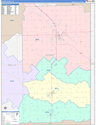 Adams Wall Map Color Cast Style