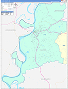 Adams County Wall Map Color Cast Style