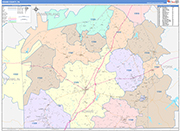 Adams Wall Map Color Cast Style