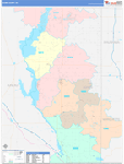 Adams County Wall Map Color Cast Style