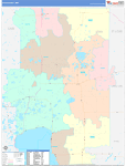 Aitkin County Wall Map Color Cast Style