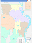 Allamakee County Wall Map Color Cast Style