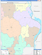 Allamakee County Wall Map Color Cast Style