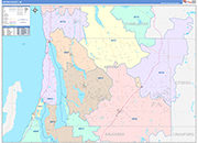 Antrim County Wall Map Color Cast Style