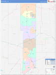 Apache County Wall Map Color Cast Style