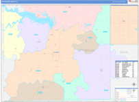 Appanoose County Wall Map Color Cast Style