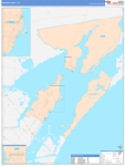 Aransas County Wall Map Color Cast Style