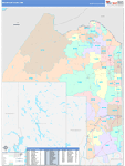 Aroostook County Wall Map Color Cast Style