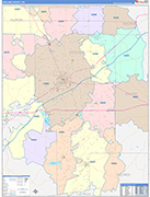 Ashland County Wall Map Color Cast Style