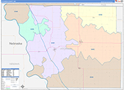 Atchison County Wall Map Color Cast Style