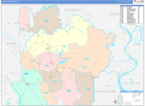 Avoyelles County Wall Map Color Cast Style