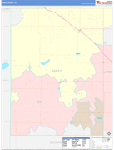 Bailey County Wall Map Color Cast Style
