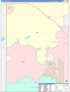 Bailey County Wall Map Color Cast Style