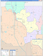 Bartholomew Wall Map Color Cast Style