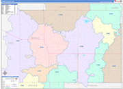 Beadle Wall Map Color Cast Style