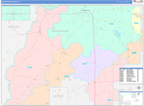 Beauregard Wall Map Color Cast Style