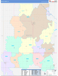 Benton County Wall Map Color Cast Style