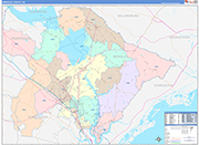 Berkeley County Wall Map Color Cast Style