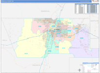 Bernalillo County Wall Map Color Cast Style