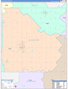 Blackford Wall Map Color Cast Style